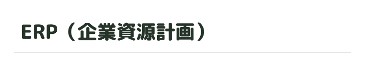 ERP(企業資源計画)
