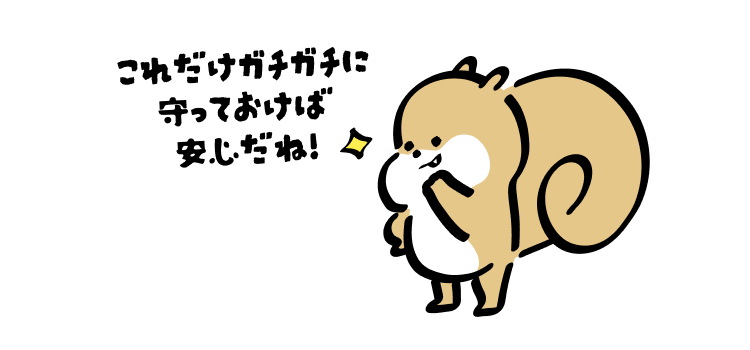 これだけガチガチに
守っておけば安心だね!